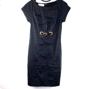 Zebra Jacquard Belted Cap Sleeve size 2 Dress